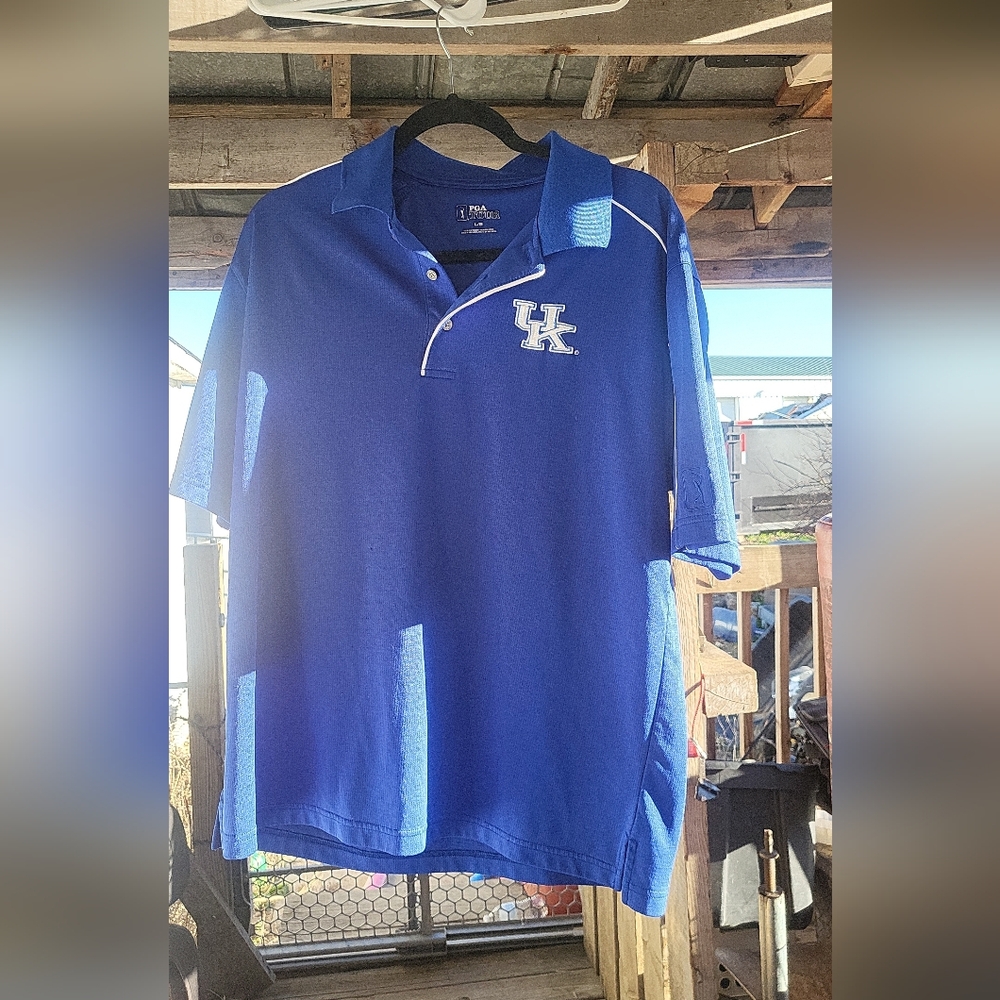 PGA Tour Royal Blue Polo with White Logo
